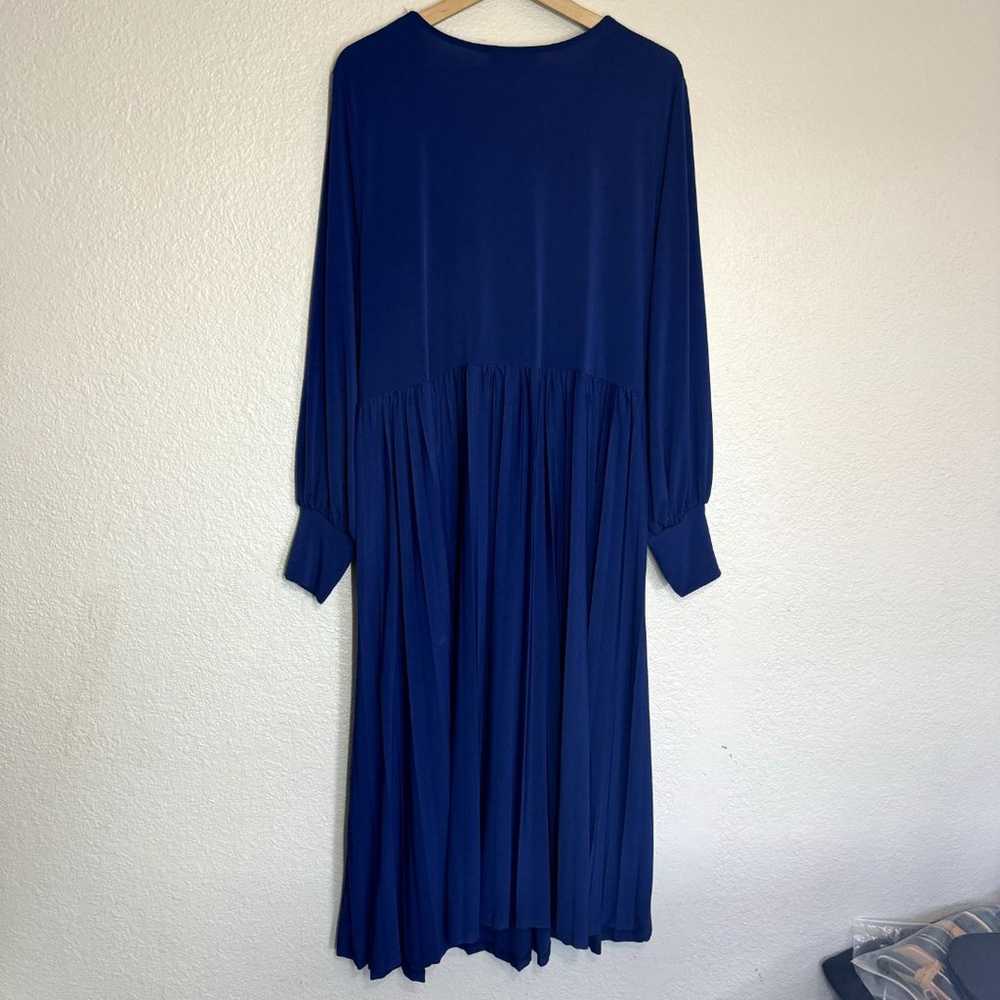 Eloquii Dress Women 20 Blue Knot Front Pleated Sk… - image 4