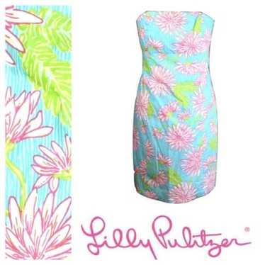 Lilly Pulitzer aqua floral franco dress