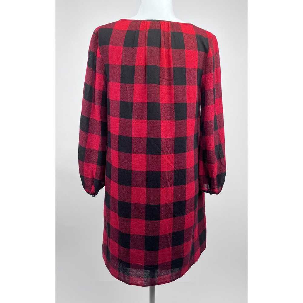 Madewell Buffalo Plaid Wool Blend Tie Front Red B… - image 8