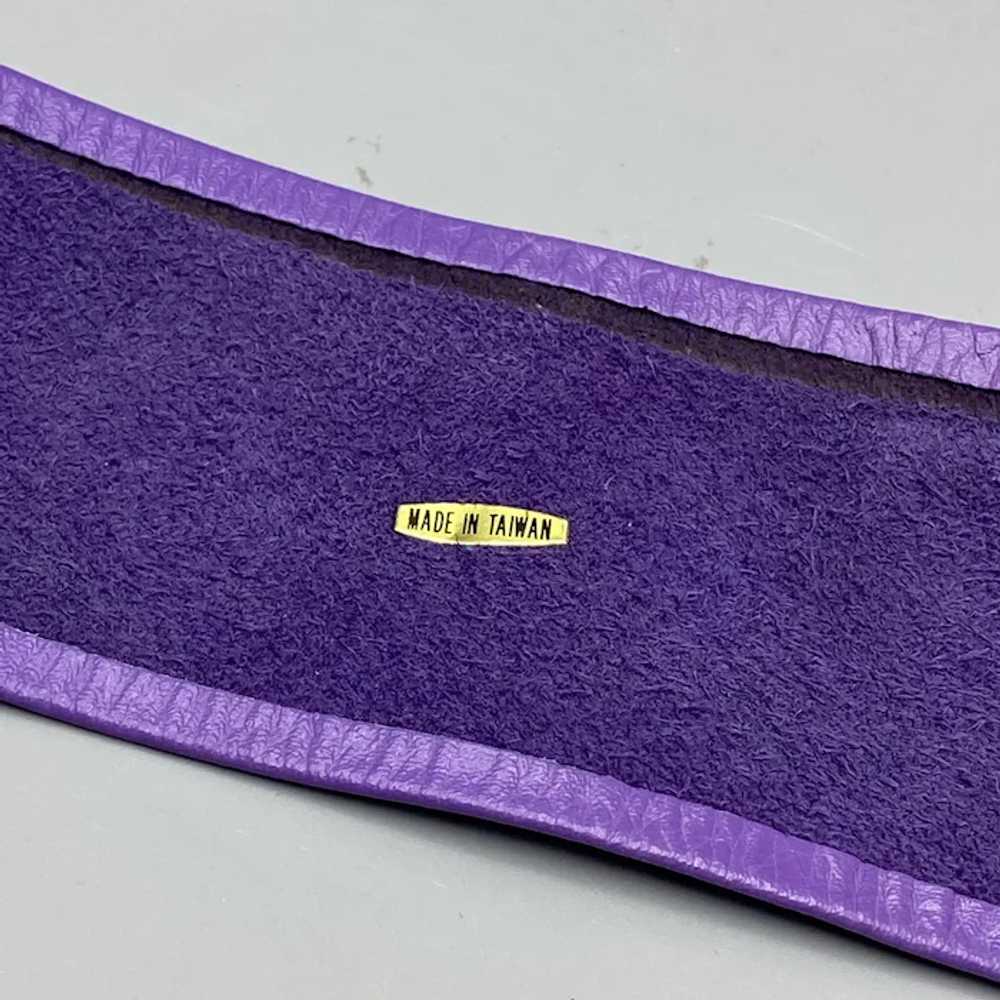 Vintage Laurel Burch "Stallion" Purple Leather Be… - image 6