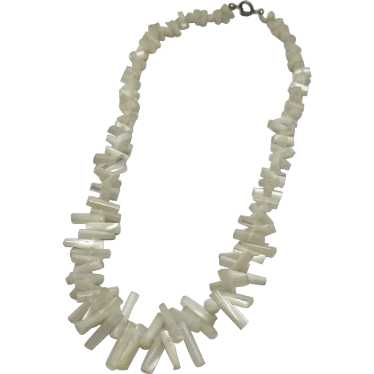 Vintage Mother of Pearl Beaded Necklace
