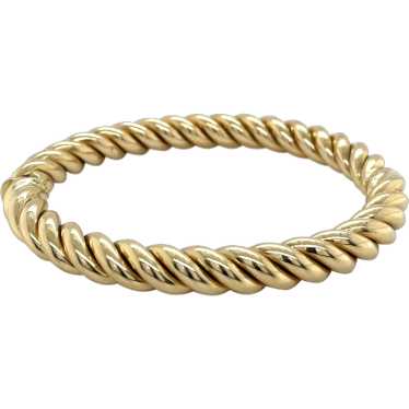 14K Yellow Gold Bangle Bracelet - image 1