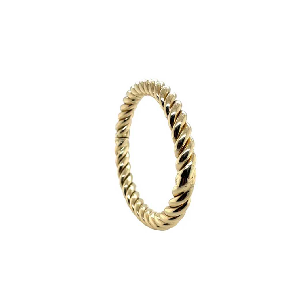 14K Yellow Gold Bangle Bracelet - image 4