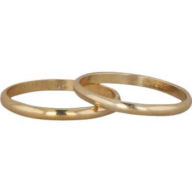 10k Yellow Gold 2mm Polished Bands 0.96g