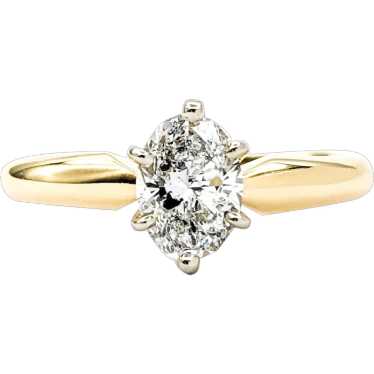 .76ct Oval Diamond Solitaire Ring In Yellow Gold