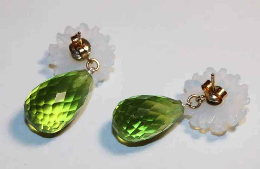 Peridot Briolette And Ethiopian Opal Earrings - image 7