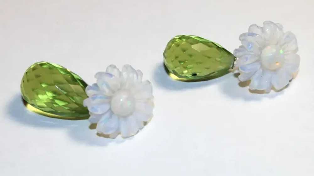 Peridot Briolette And Ethiopian Opal Earrings - image 9