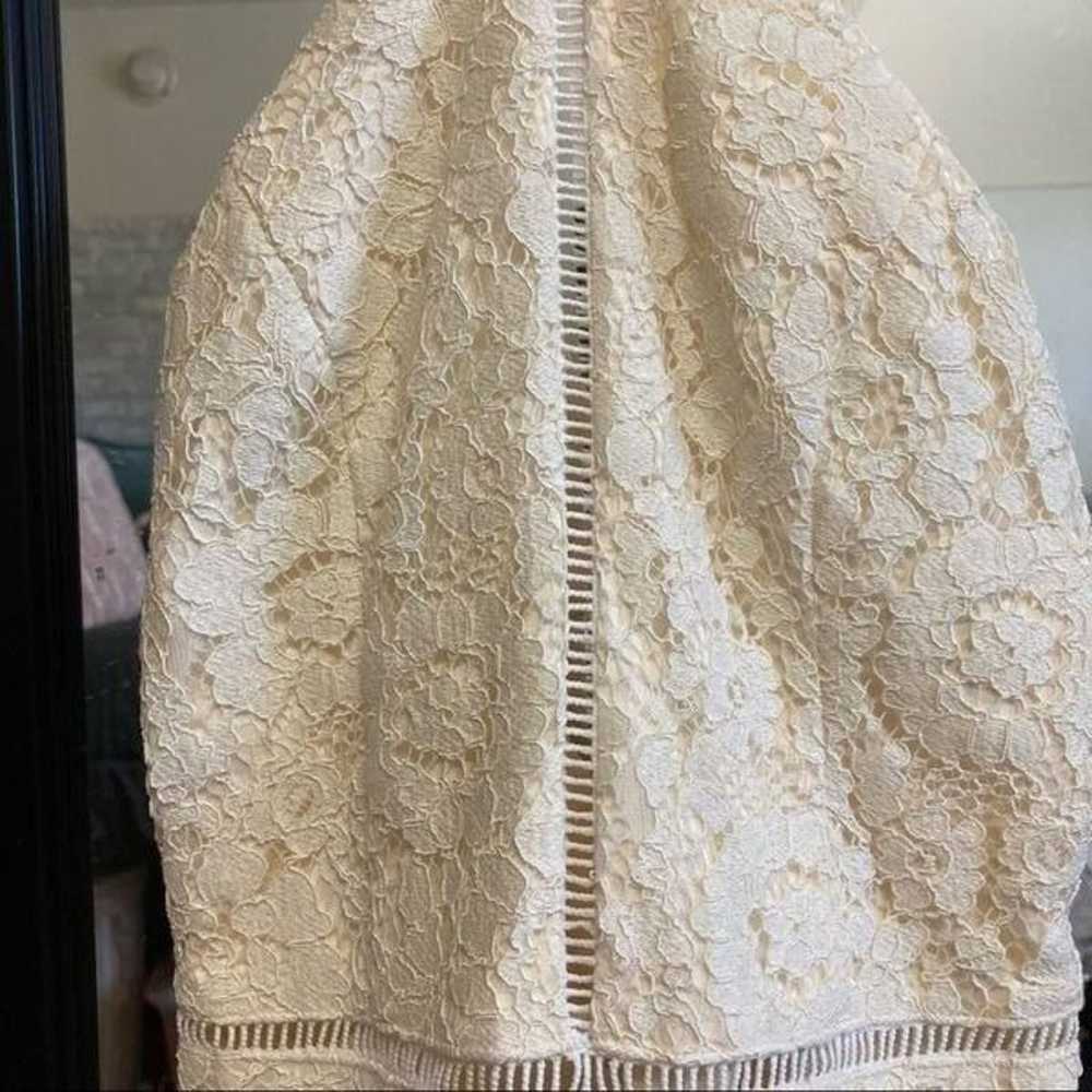 SUPERDOWN Ivory Lace Shea Mini Dress XS Revolve - image 4