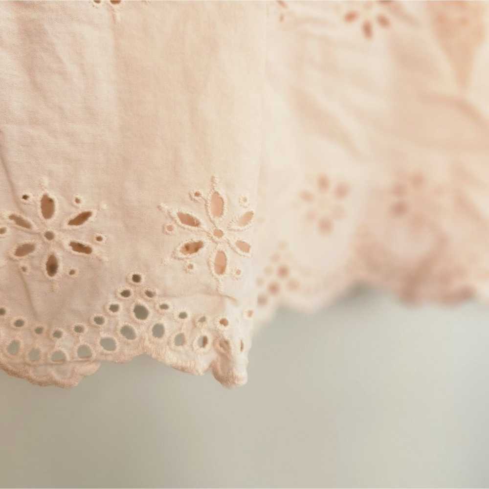 Madewell Light Pink Scalloped Floral Eyelet Summe… - image 3