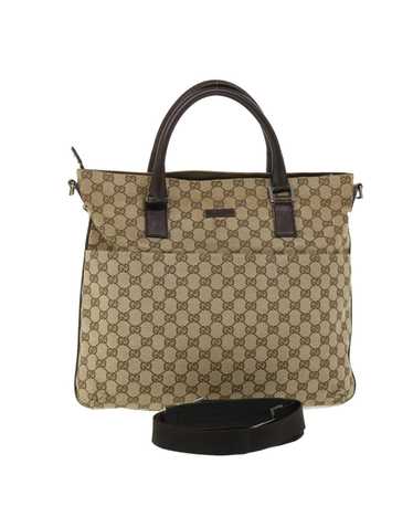 Gucci Beige Canvas Shoulder Bag with GG Design - image 1