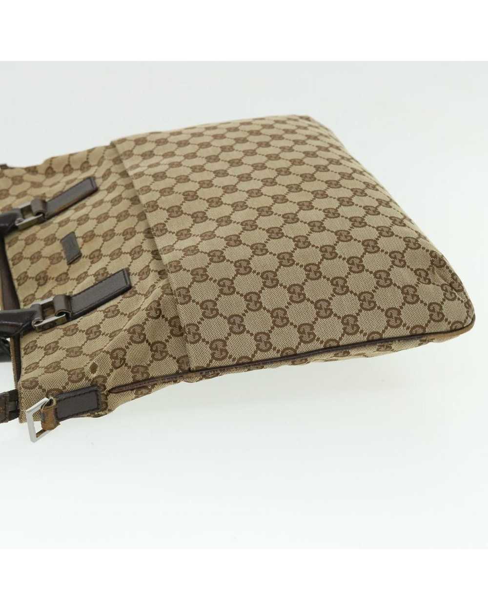 Gucci Beige Canvas Shoulder Bag with GG Design - image 5