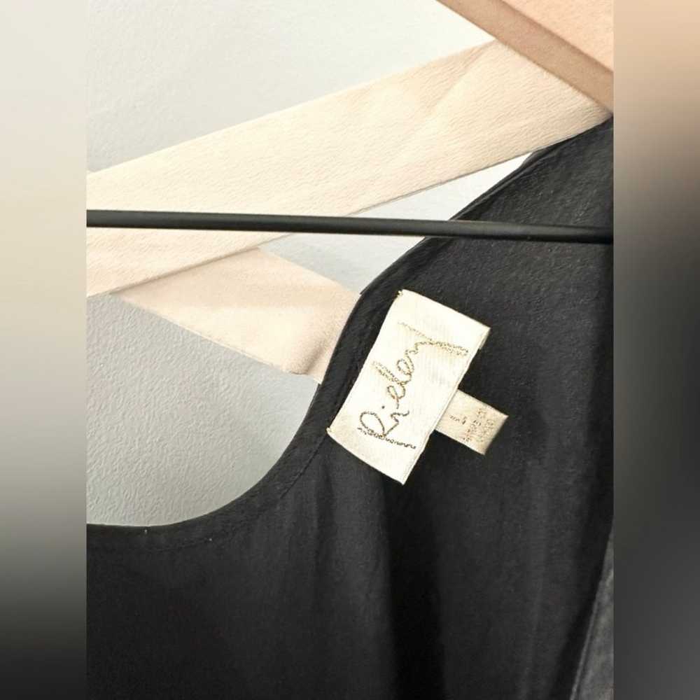 Rieley Black & Beige Contrast Hem Long Sleeve Sil… - image 4