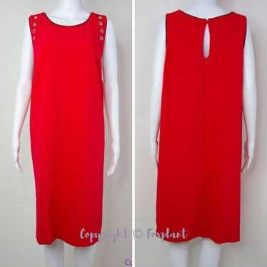 NEW Julia Jordan red sleeveless shift dress with … - image 1