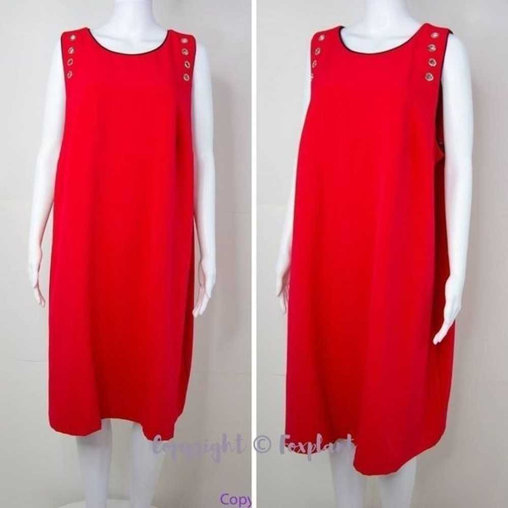 NEW Julia Jordan red sleeveless shift dress with … - image 2