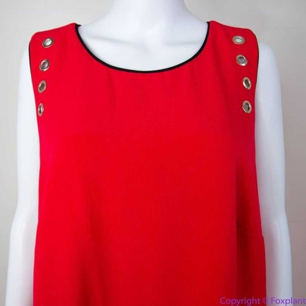 NEW Julia Jordan red sleeveless shift dress with … - image 4