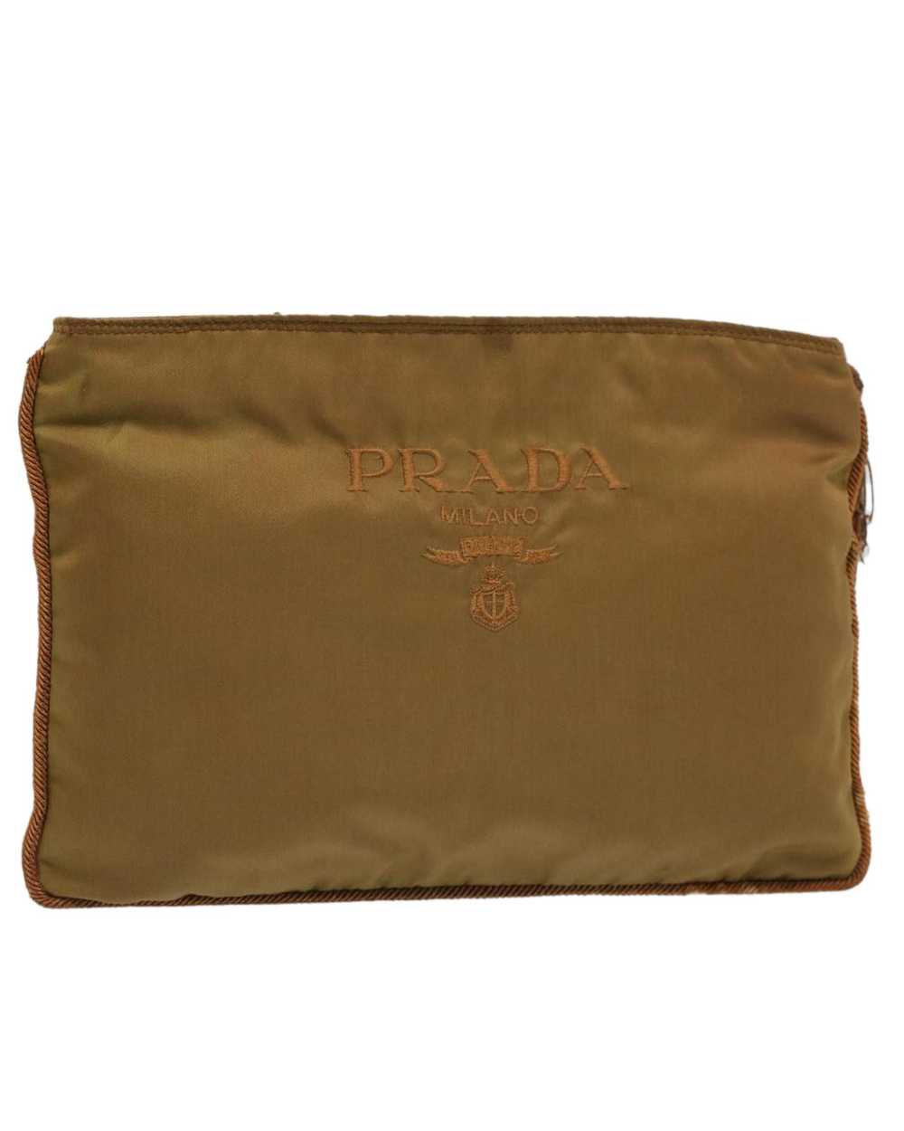 Prada Classic Khaki Nylon Pouch by Prada - image 1
