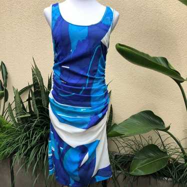 Tracy Reese blue and white tank top dress