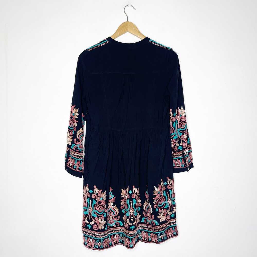 Anthropologie Floreat Black Avery Embroidered Dre… - image 3