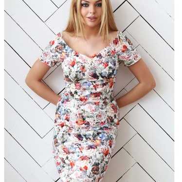 Zara Off Shoulder Floral Print Dress size xs