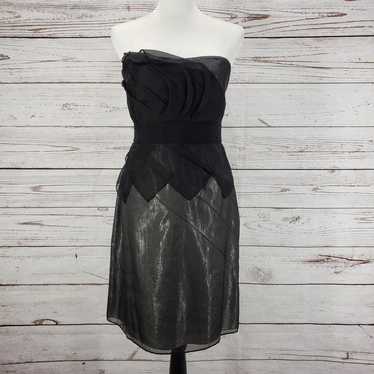 Phoebe Couture Women's Black 100%Silk Metallic Str