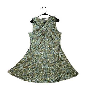 Michael Kors Size XL Floral A Line Mini Dress Yell