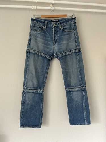 Balenciaga SS18 Convertible Denim Jeans - image 1