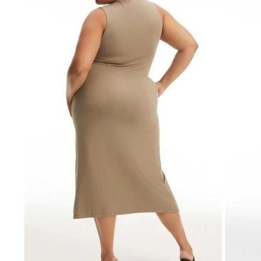NEW Good American Tan Sleeveless Midi Dress| Size… - image 3