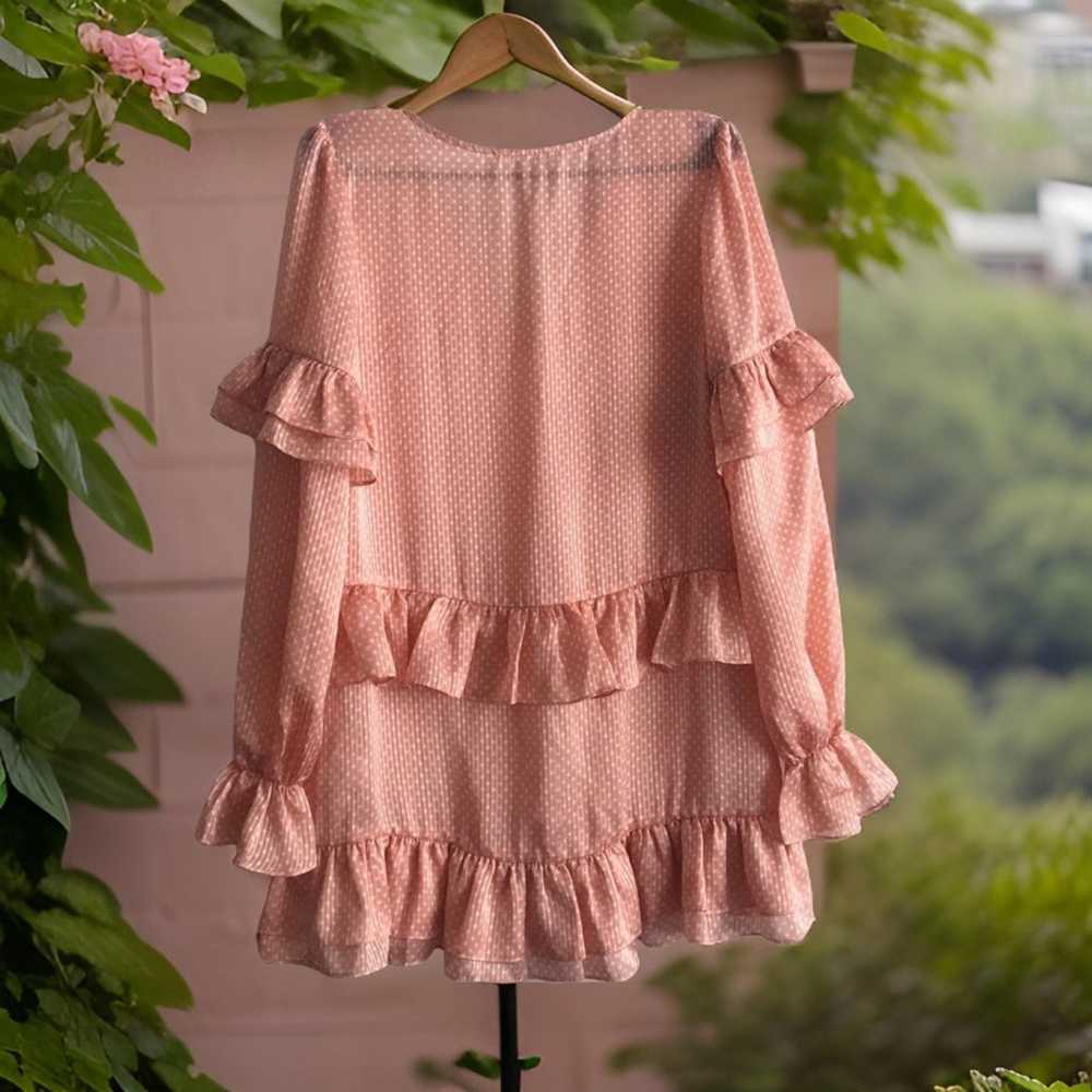 Tularosa Darla Dress Pink Polka Dot Long Sleeve M… - image 5