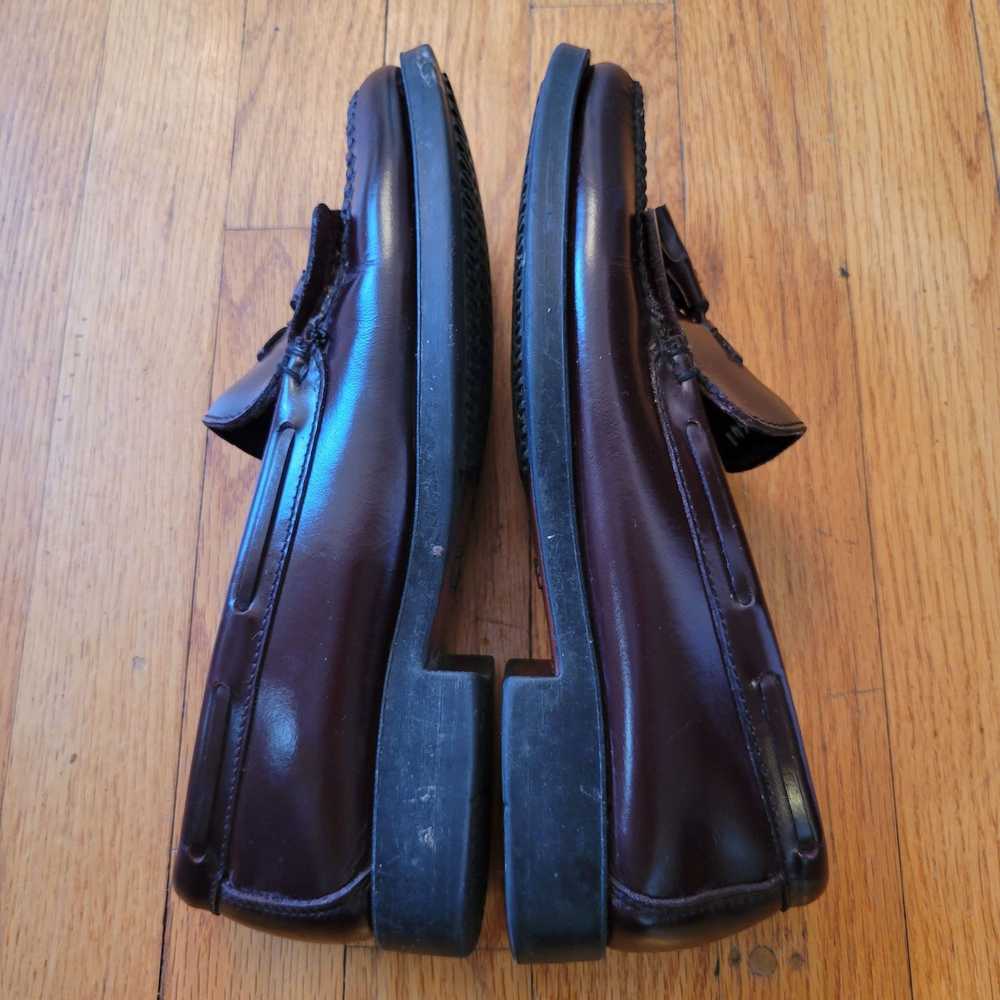 Vintage Bass Weejuns 9M Burgundy Leather Dress Sh… - image 5