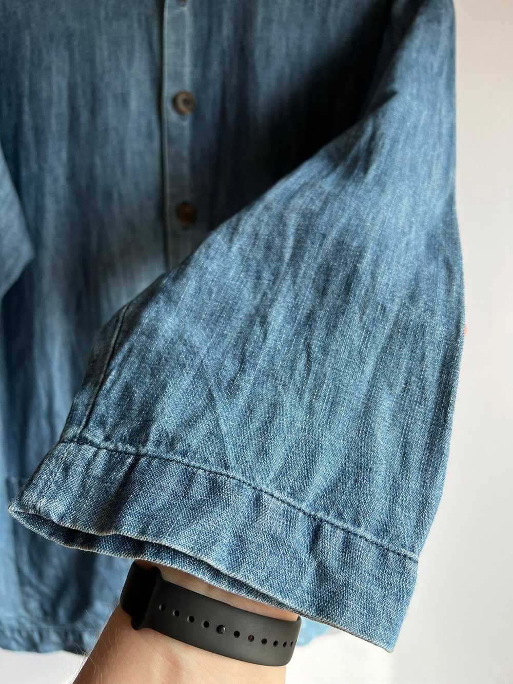 Eskandar Eskandar Denim Cotton Linen Blazer Jacke… - image 11