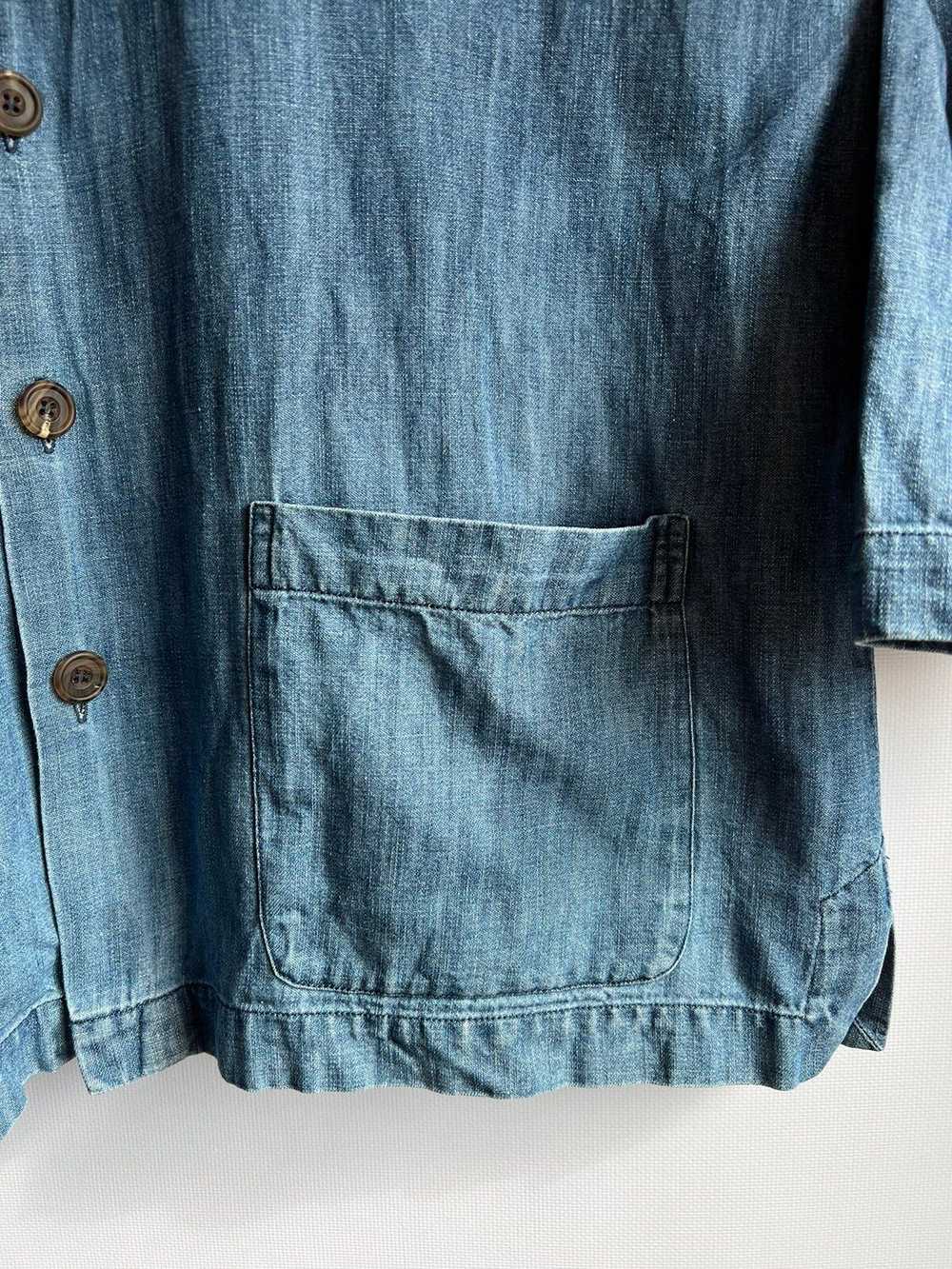 Eskandar Eskandar Denim Cotton Linen Blazer Jacke… - image 12