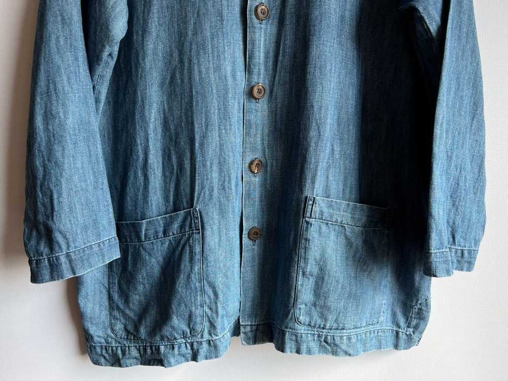 Eskandar Eskandar Denim Cotton Linen Blazer Jacke… - image 5