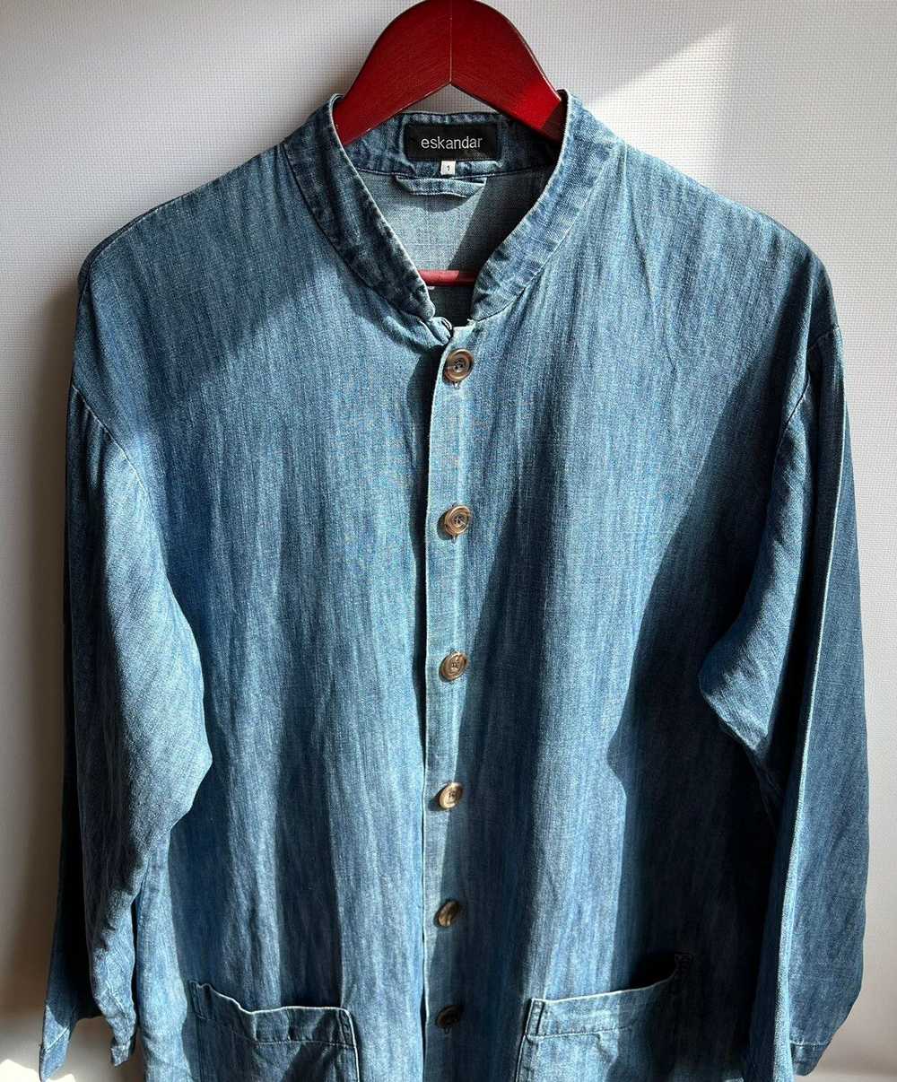 Eskandar Eskandar Denim Cotton Linen Blazer Jacke… - image 7