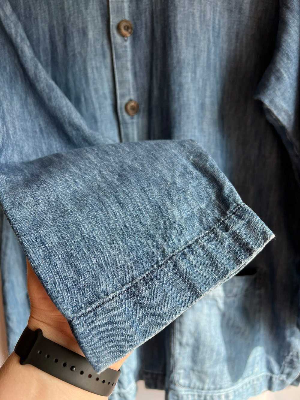 Eskandar Eskandar Denim Cotton Linen Blazer Jacke… - image 8