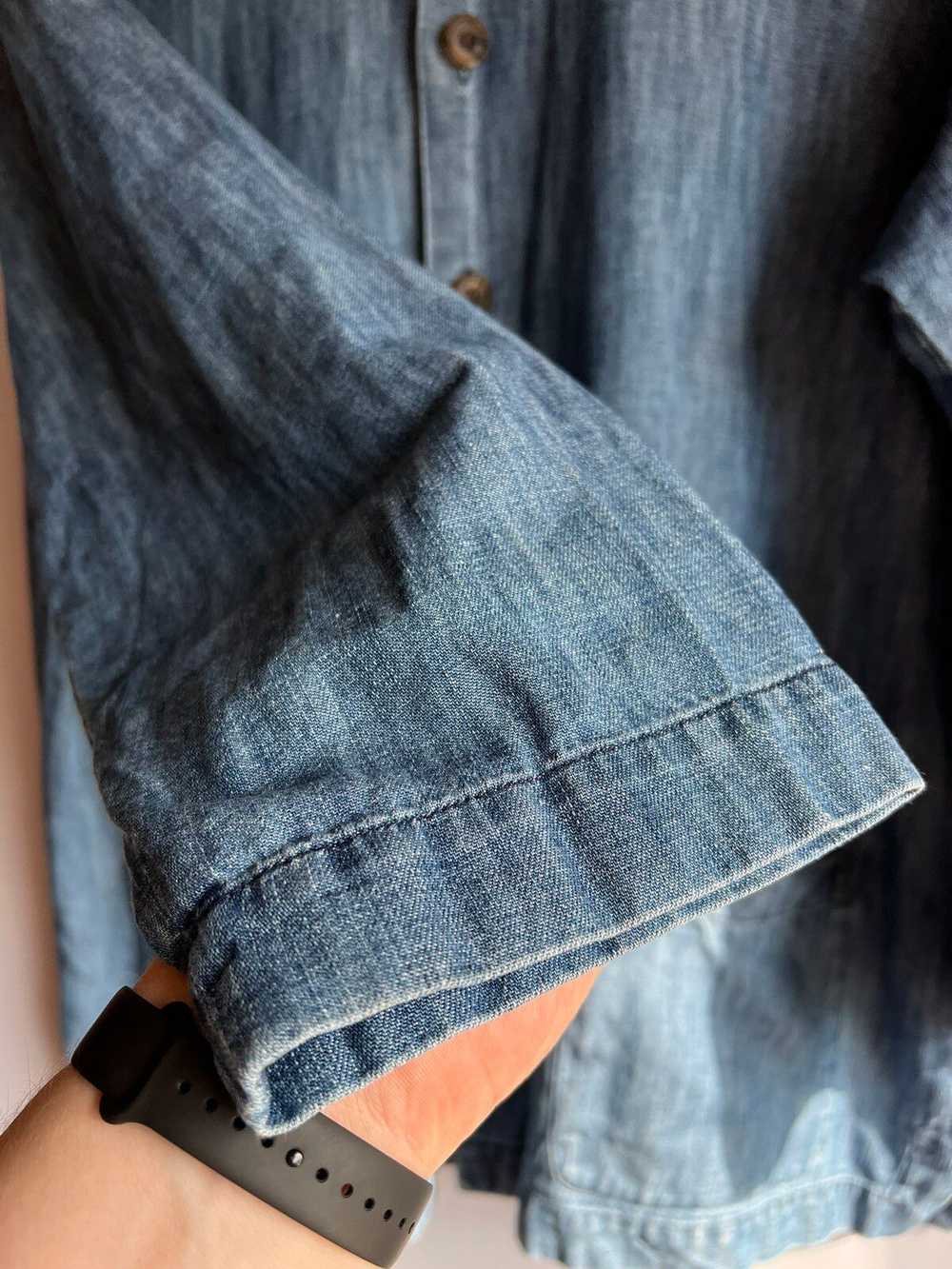 Eskandar Eskandar Denim Cotton Linen Blazer Jacke… - image 9