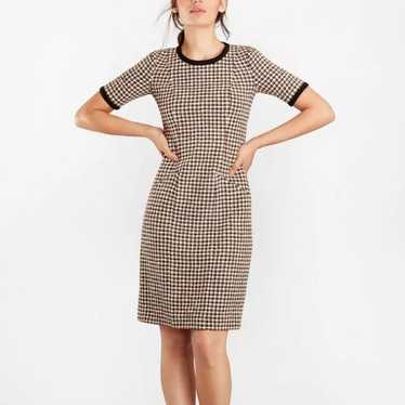 Brooks Brothers Checked Tweed A-Line Dress Sz 4