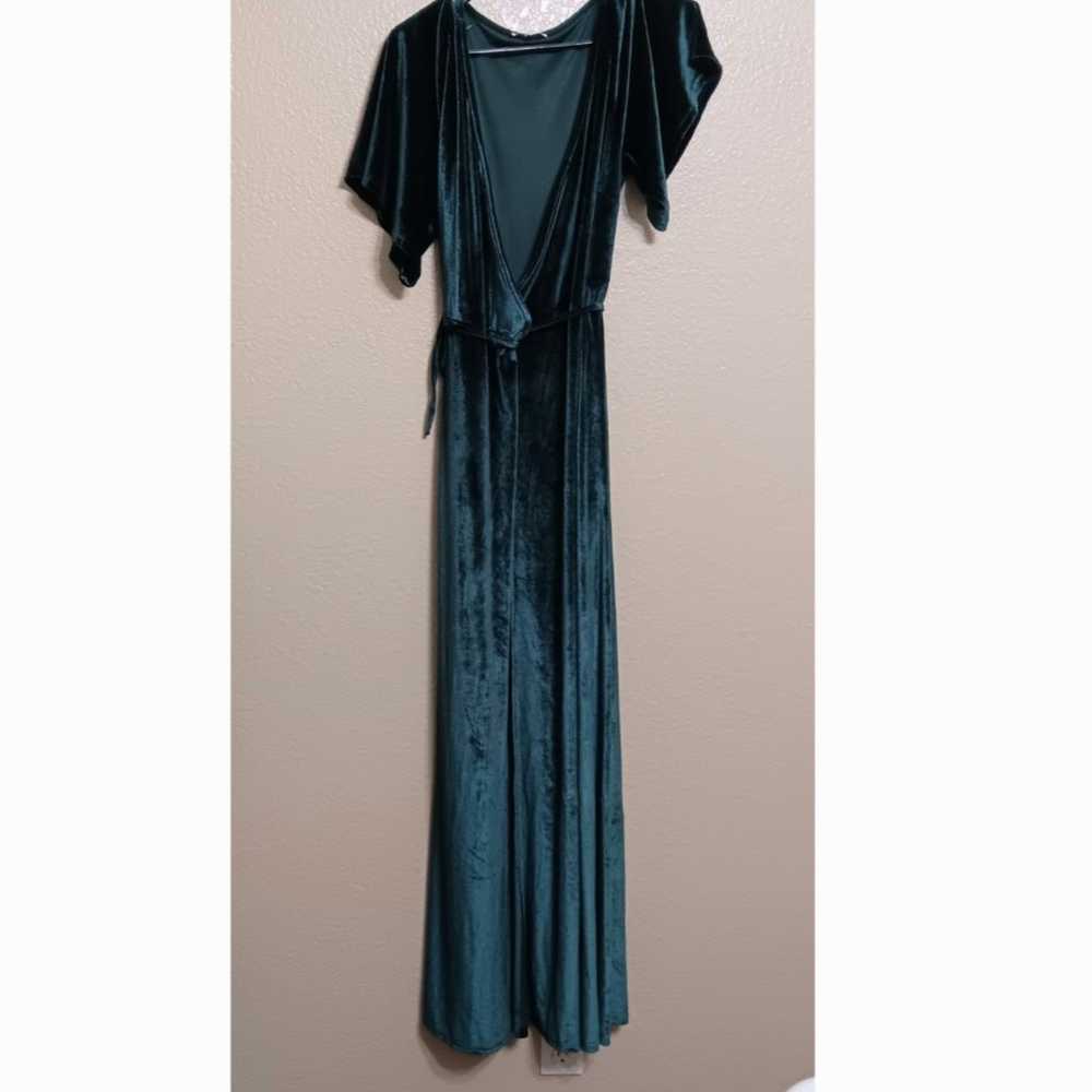 Baltic Born Green Velvet Wrap Maxi Dress - image 2