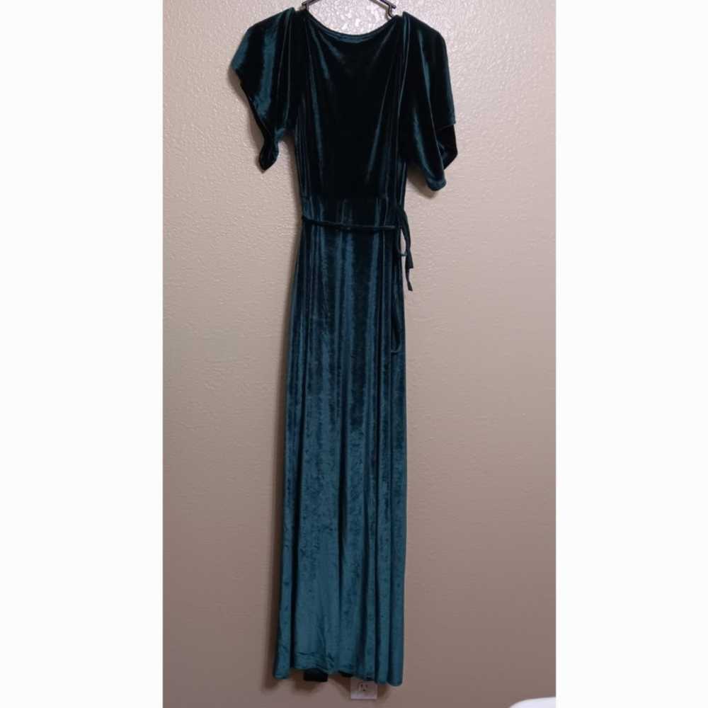 Baltic Born Green Velvet Wrap Maxi Dress - image 4