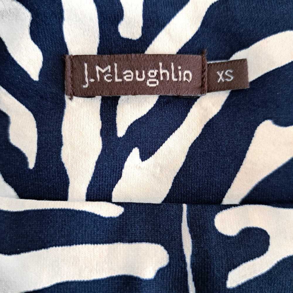 J. McLaughlin Marianne Dress Blue White Zebra Pri… - image 5
