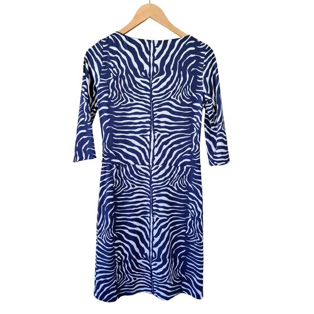 J. McLaughlin Marianne Dress Blue White Zebra Pri… - image 7