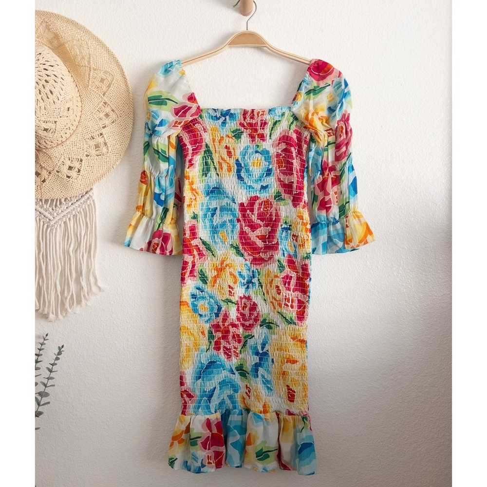 All Things Mochi Floral Silk Mariana Dress Size S… - image 1