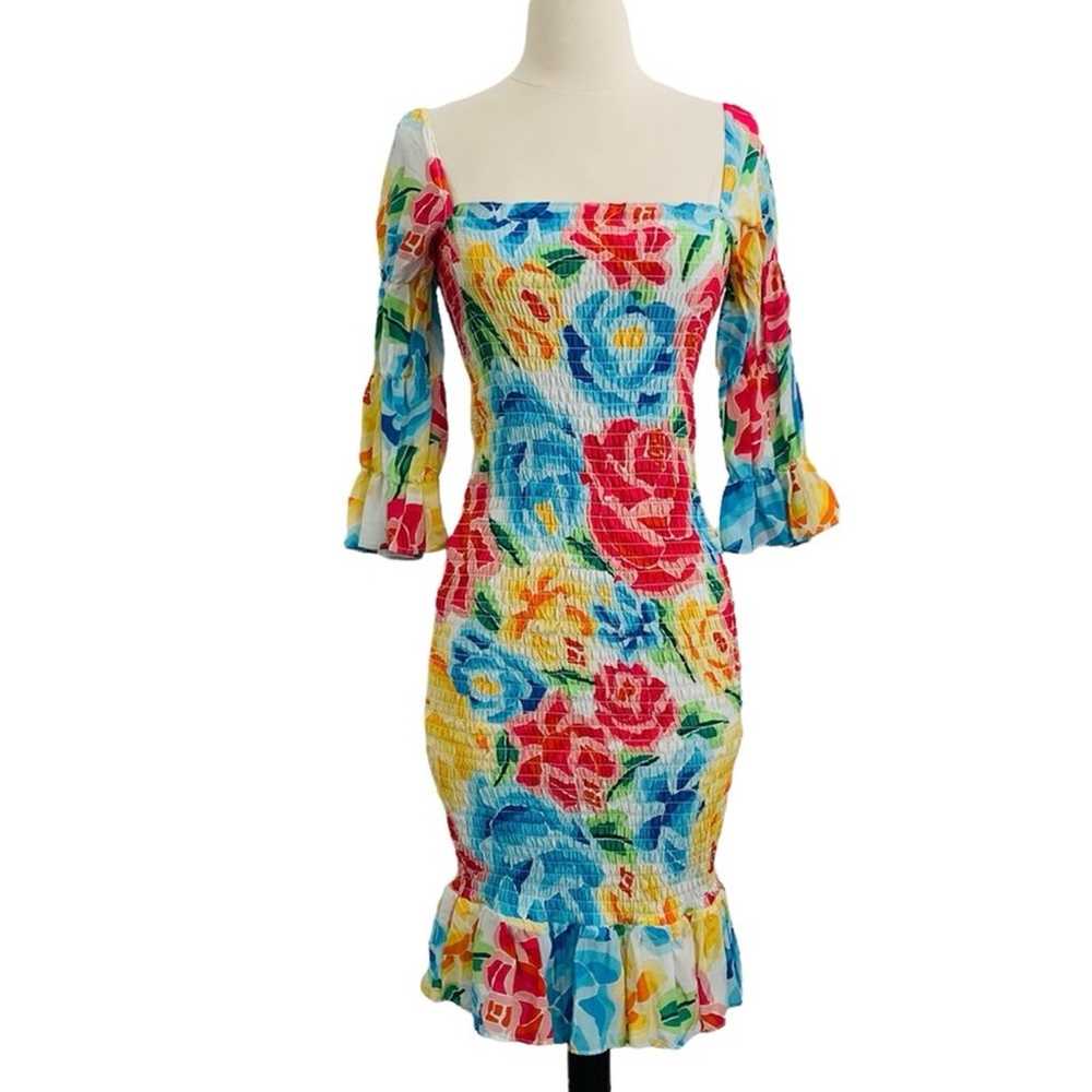 All Things Mochi Floral Silk Mariana Dress Size S… - image 6