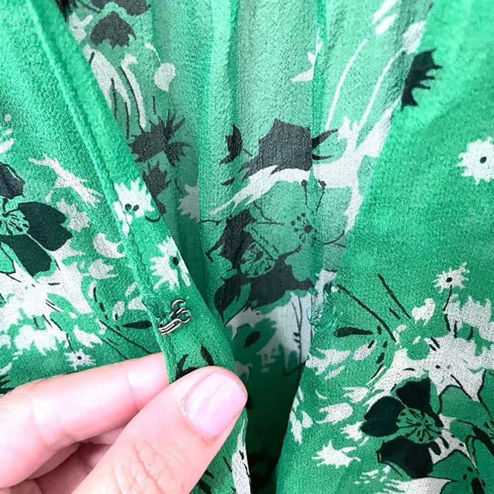 Veronica Beard Sean Floral-Print Silk Dress In Gr… - image 4