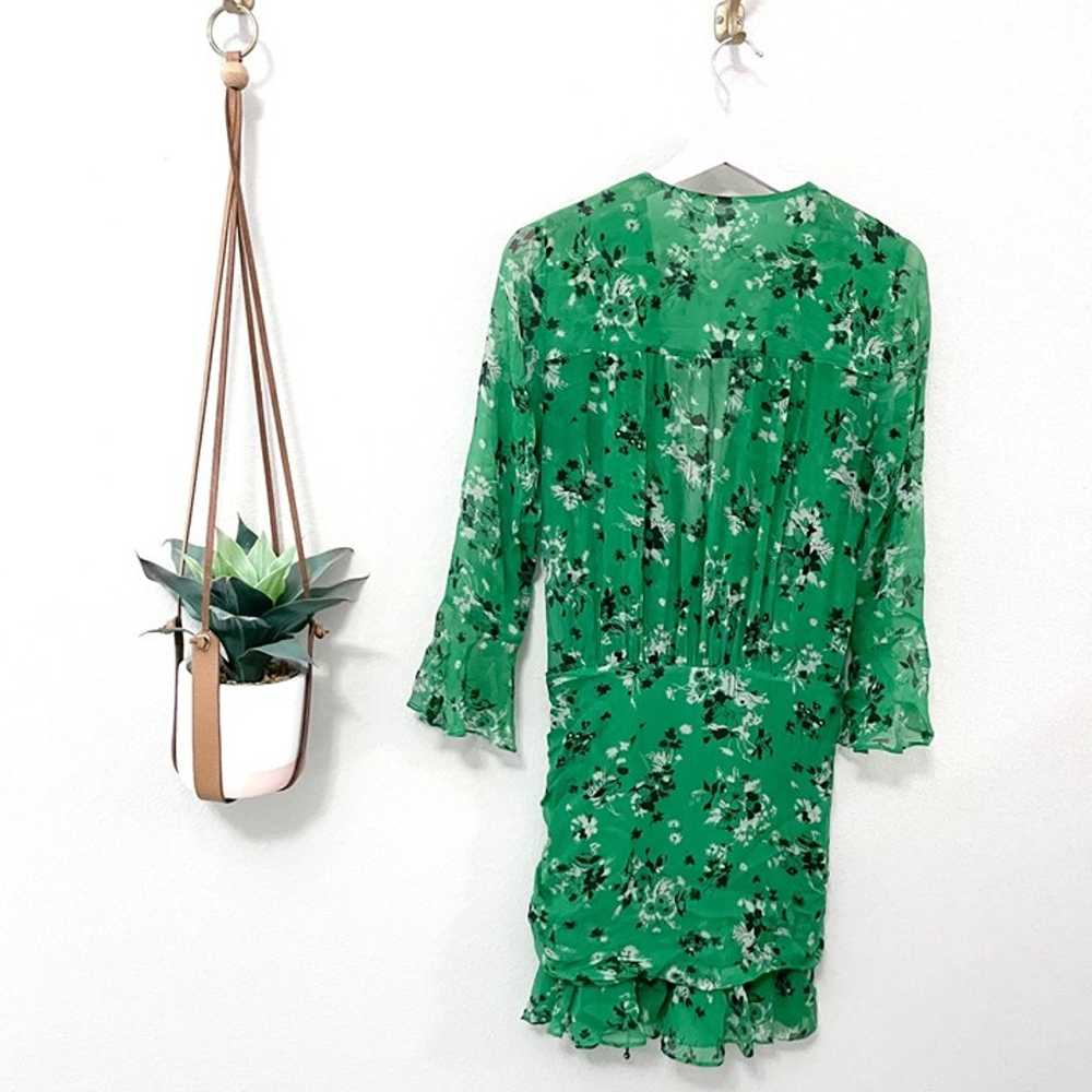 Veronica Beard Sean Floral-Print Silk Dress In Gr… - image 7