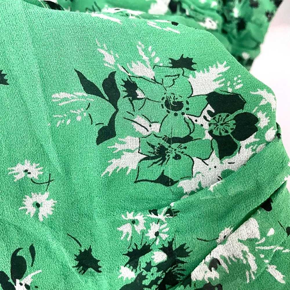 Veronica Beard Sean Floral-Print Silk Dress In Gr… - image 8