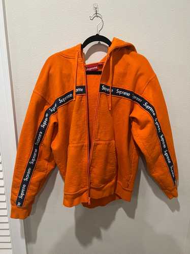 Supreme Supreme Text Stripe Zip Up Hooded Sweatsh… - image 1