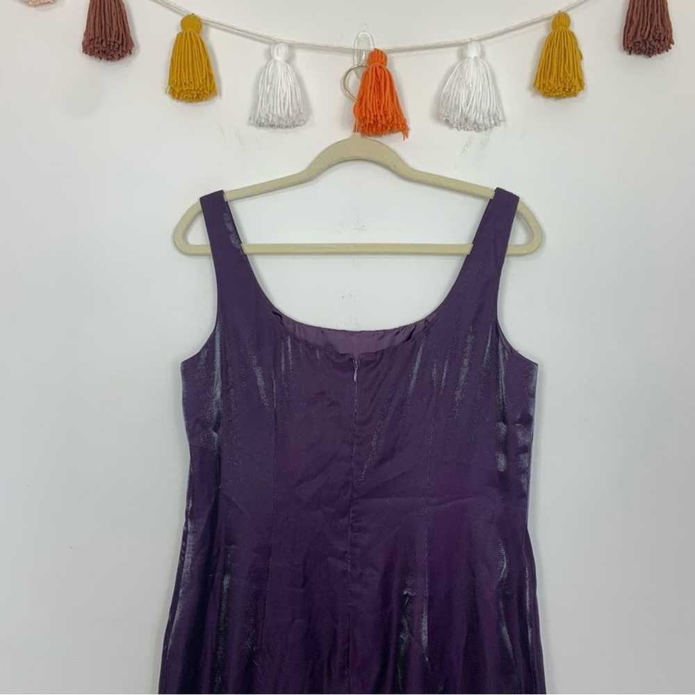 Alex Evenings Purple Shimmer Column Gown Dress 12 - image 5