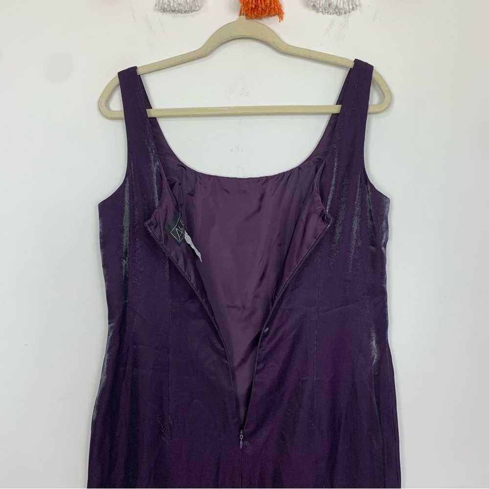Alex Evenings Purple Shimmer Column Gown Dress 12 - image 8
