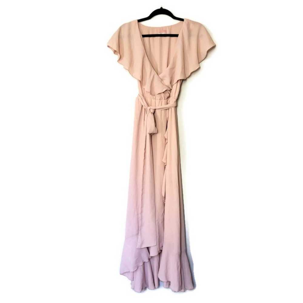 Jess Ruffle Midi Dress by MUMU, Size Medium, Neut… - image 2