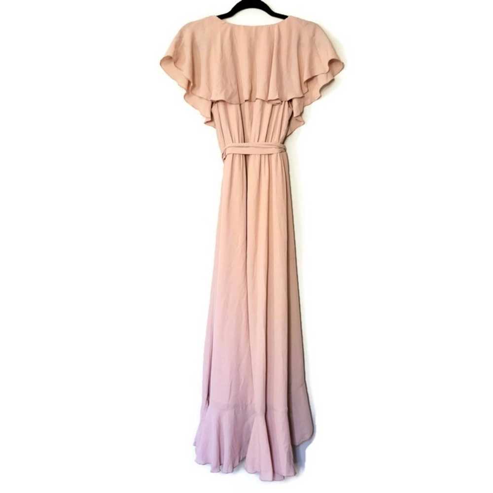 Jess Ruffle Midi Dress by MUMU, Size Medium, Neut… - image 3